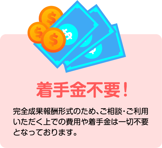 着手金不要！